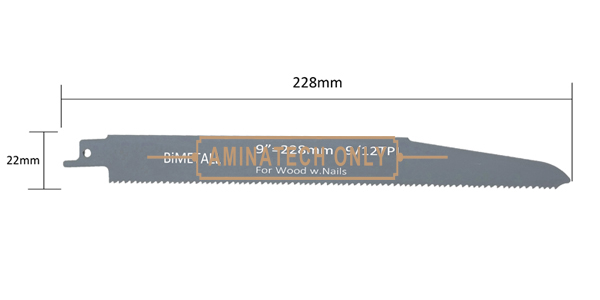 Recip. Saw Blade Bimetal 9"  9/12T 