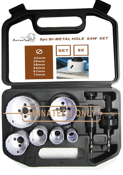 9pc Bi-Metal Hole Saw Set