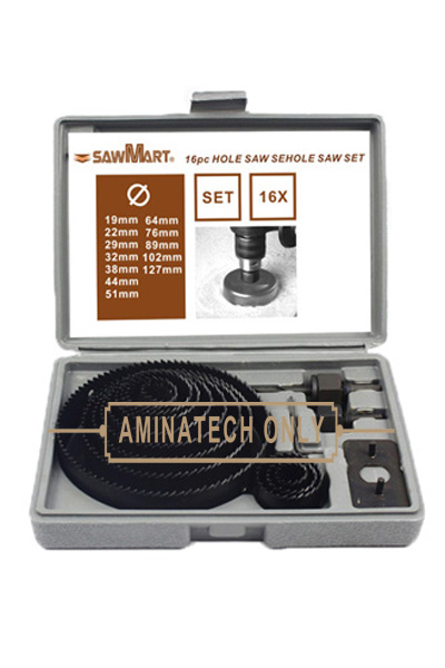 16pc Carbon Hole Saw Kit