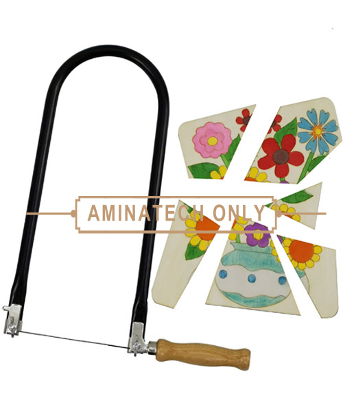 5" U Tube Fret Saw Frame with Wooden Grip